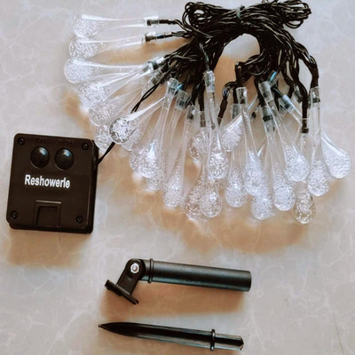 30 LED SOLOR POWERED WAT DROPSHAPE LIGHT