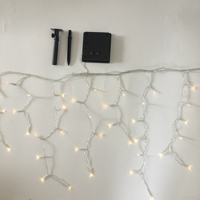 SOLAR POWER 204L ICICLE LIGHT 4-7-6 SEQUENTIAL